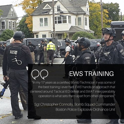 EWS training the Boston Bomb Squad