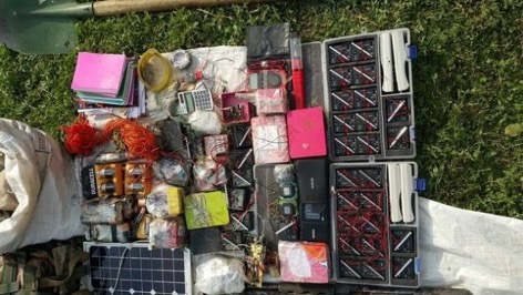 Two complete boxes of 12 Alpha Fires with their associate remote controls recovered in a PKK arms cache in Sirnak, Turkey in October 2015