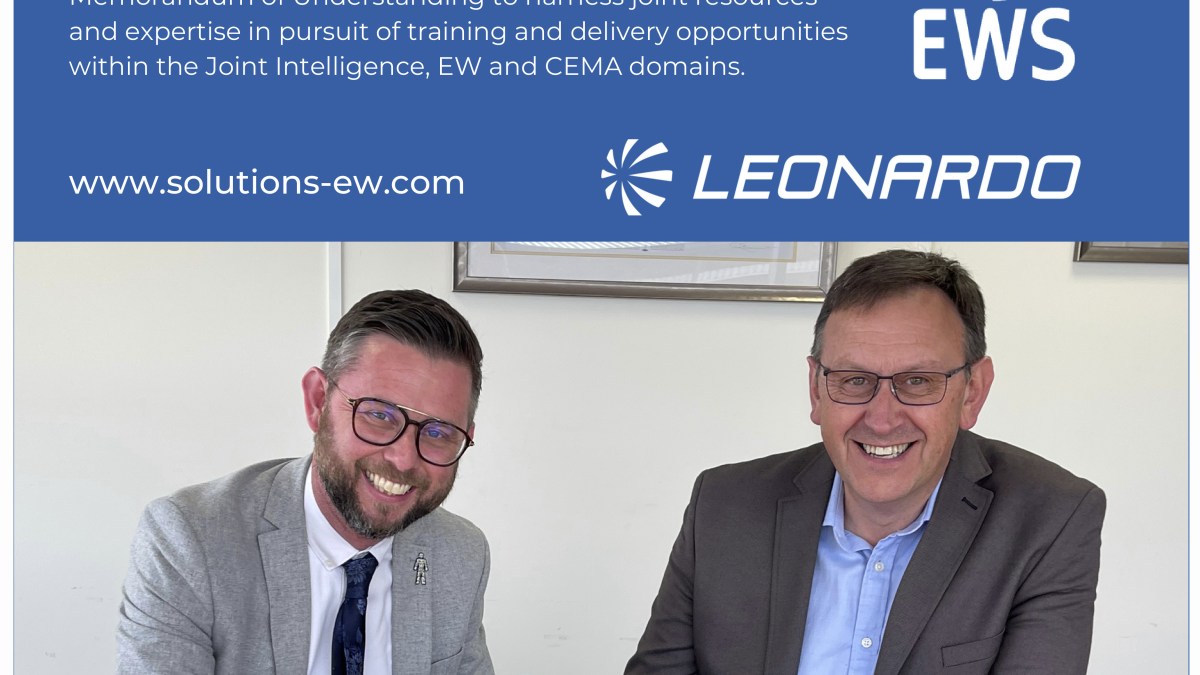 EWS and Leonardo announce sining of MOU to deliver training at the Academy in Lincoln